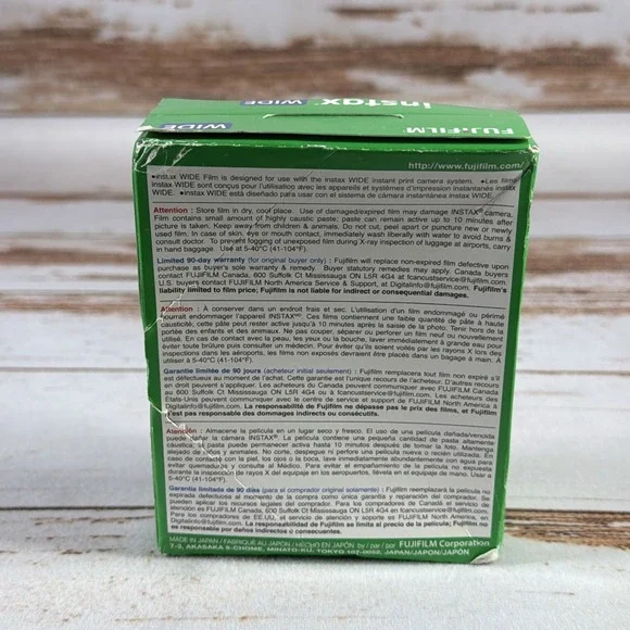 Fujifilm Instax WIDE Instant Film New Sealed Internal Foil Damaged Box - Picture 3 of 4